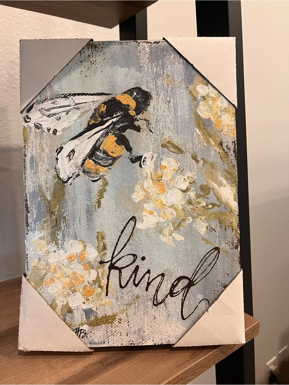 Hobby Lobby (The Spring Shop) Bee Kind Floral Wood Wall Decor (7”x10”)